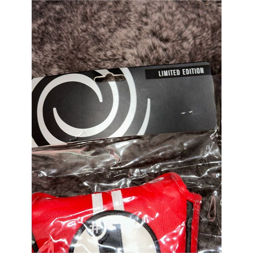 NWT Odyssey Limited Edition Red Odyssey Month #1 Putter Mallet Putter Head Cover - Picture 7 of 9